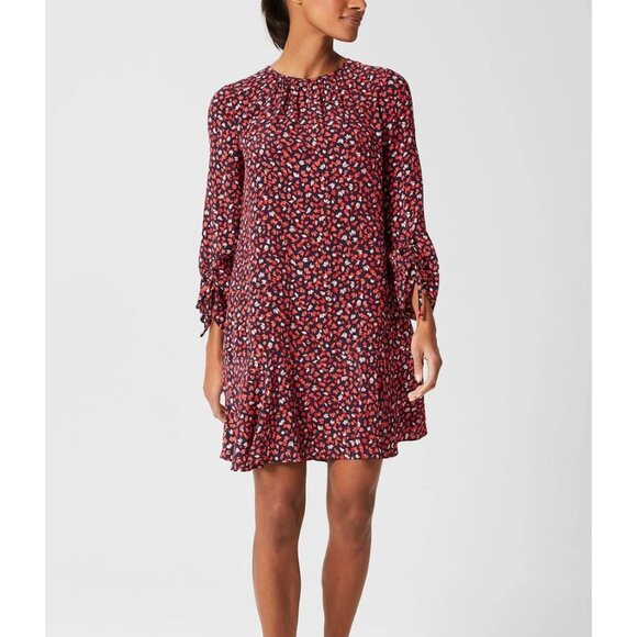Hobbs London NWT Lilia Dress Navy Floral Mini Size 14 - Picture 1 of 12